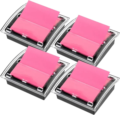 Vista 10 de Mr. Pen - Dispensador de notas adhesivas emergente, 3" x 3", negro, dispensador de notas adhesivas, soporte para notas adhesivas para escritorio