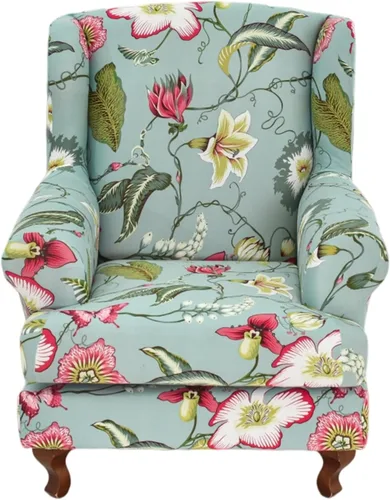 Vista 38 de HAOYONG Fundas para silla de alas estampadas, 2 piezas, fundas elásticas para sillón con respaldo de ala, fundas protectoras lavables para sala