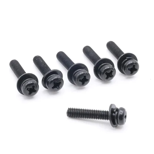 Vista 2 de ReplacementScrews Tornillos de soporte compatibles con LG 70UN6950ZUA (70UN6950ZUA.AUS) (70UN6950ZUA.AUS), Complete Feet / Legs Screw Set, Black