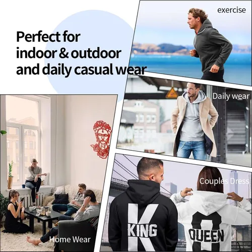 Vista 7 de BENOLIVE Sudaderas con capucha para hombre, atléticas, informales, de manga larga, con cordón