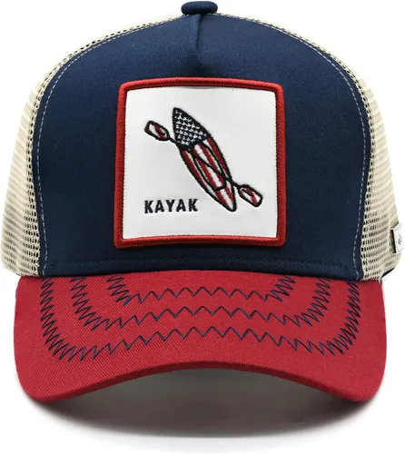 Vista 2 de Gorra de béisbol de Kayak Trucker para hombres y mujeres, ajustable, transpirable, de malla, color azul, Azul