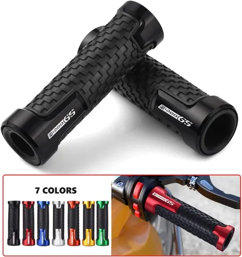 Vista 5 de Empuñaduras de manillar de motocicleta para manillar de motocicleta, agarres de goma de aluminio CNC para BMW R 1200 GS LC R1200GS R 1200GS ADV Negro