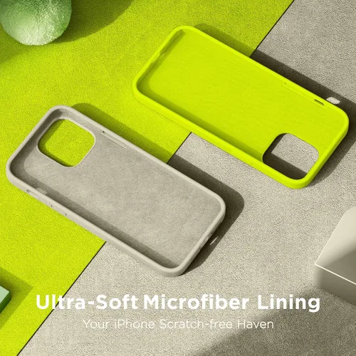 Vista 3 de Cordking Funda diseñada para iPhone 14 Pro, funda de silicona ultra delgada, a prueba de golpes, con [forro de microfibra suave antiarañazos], 6.1