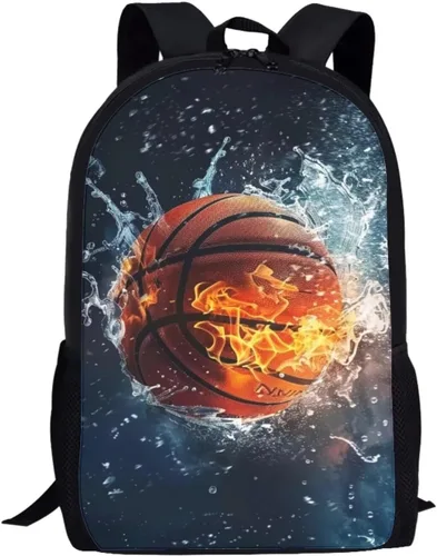 Vista 134 de HUGS IDEA Los animales frescos 3D niños escuela libro bolsa niños impresión mochilas, Baloncesto, Moderno