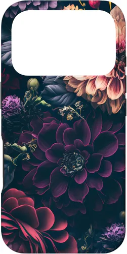 Vista 30 de Dahlia Flower Moody Dark Floral Pink and Purple Pattern Case for iPhone 17
