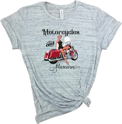 Vista 4 de Motorcycles And Mascara - Motorcycle lover Tee, Motorbike Riding Women Tee, Girl Rider Shirt, Woman Biker Shirt, Motor Lover Giftshirt, alien shirt