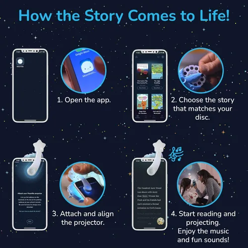 Vista 5 de Moonlite Storytime – Disney Winnie The Pooh Better Than Honey Storytime Disc – Lectura mágica – Proyector vendido por separado – Historia digital