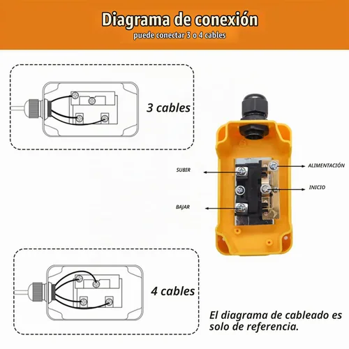 Vista 5 de mankk Interruptor de control remoto del remolque basculante 12V CC Control de subida y bajada Interruptor de unidad de fuente de alimentación
