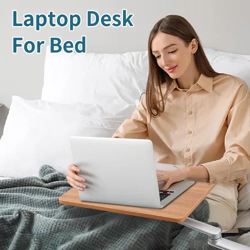 Vista 8 de Shikha Soporte ajustable para computadora portátil, soporte para tableta, base de trípode, soporte manos libres para portátil, teléfono y tableta