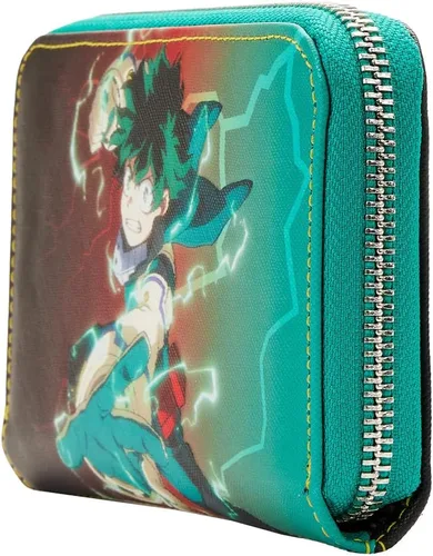 Vista 2 de Loungefly My Hero Academia Deku - Cartera con cremallera, Varios colores, Cartera