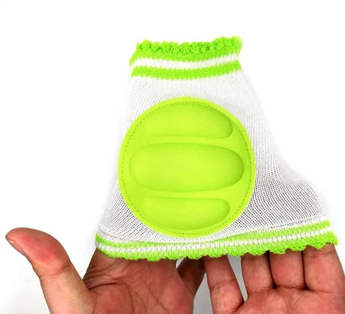 Vista 6 de 3 pares de rodilleras para gatear Protector de seguridad ajustable, transpirable, impermeable, almohadillas elásticas antideslizantes para bebés