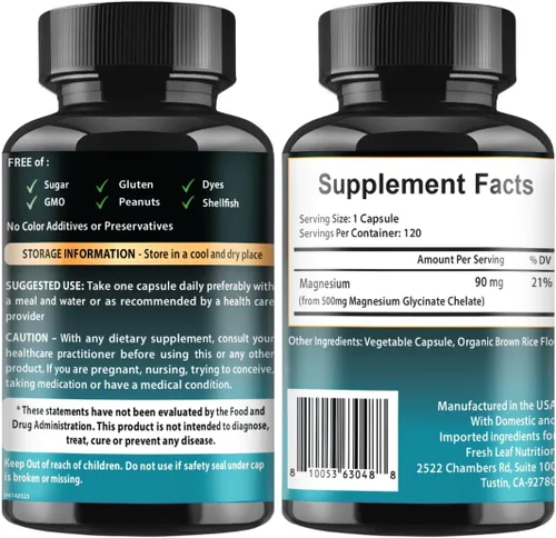 Vista 3 de Complejo de vitamina D3 K2 con glicinato de magnesio 500mg