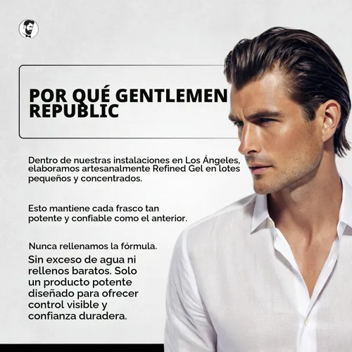 Vista 9 de Gentlemen Republic - Gel para el cabello refinado de 8 onzas, brillo y sujeción las 24 horas