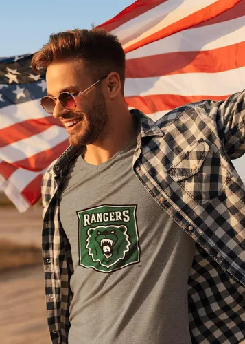 Vista 3 de CreateMyTee Wisconsin Parkside Ranger Logo Exclusive Soft Shirt