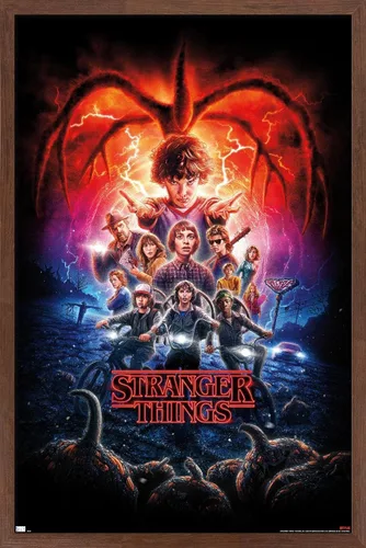Vista 9 de Trends International Netflix Stranger Things: Season 2 - Póster de pared de una hoja, 22.4 pulgadas de largo x 14.7 pulgadas, versión enmarcada