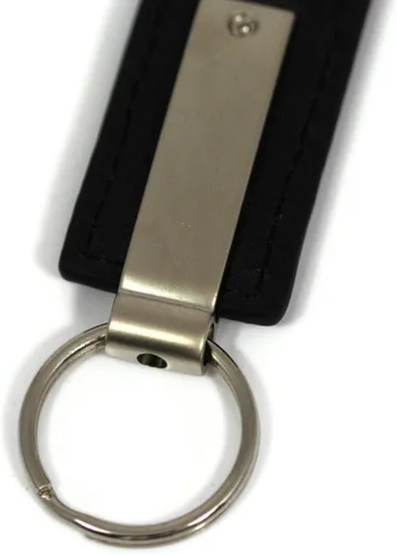 Vista 3 de Au-TOMOTIVE GOLD - Llavero rectangular de cuero para Ford Mustang (negro), Negro