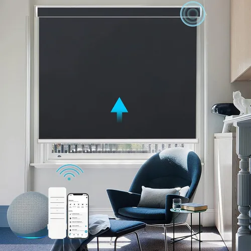 Vista 22 de MYshade Persianas enrollables personalizadas para ventana, persianas enrollables para ventanas con cable, bloqueo solar, protección de privacidad