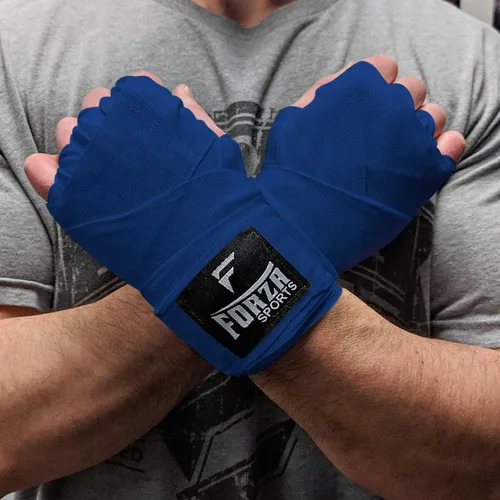Vista 2 de Forza Sports Vendas de boxeo y MMA estilo mexicano de 120" Azul Columbia