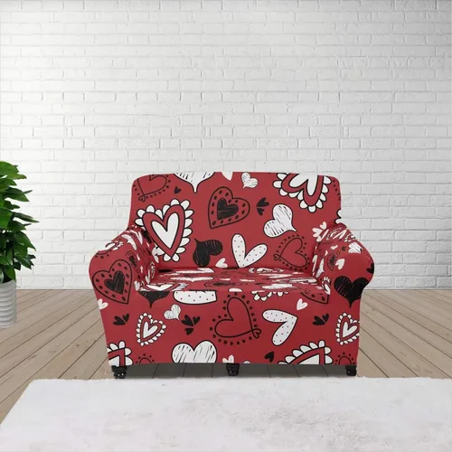 Vista 50 de Boatee Fundas de sofá de 1 pieza con diseño de copo de nieve azul, fundas elásticas para sofá, 1 cojín, protección de muebles, decoración para sala