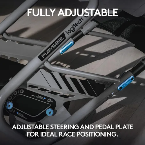 Vista 4 de Playseat Trophy - Logitech G Edition Sim Racing Cockpit Fully Adjustable Supports all Direct Drive Steering Wheels Lightweight & Robust Absolute