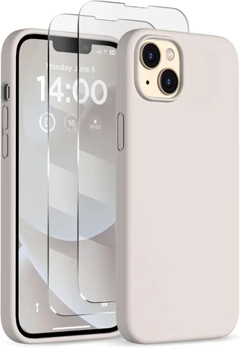 Vista 24 de Funda de silicona diseñada para iPhone 14 Plus, con 2 protectores de pantalla, funda protectora de cuerpo completo a prueba de golpes, funda delgada