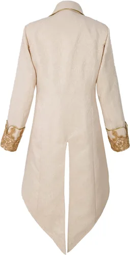 Vista 3 de Chaqueta medieval para hombre, bordado, vintage, gótico, steampunk, esmoquin