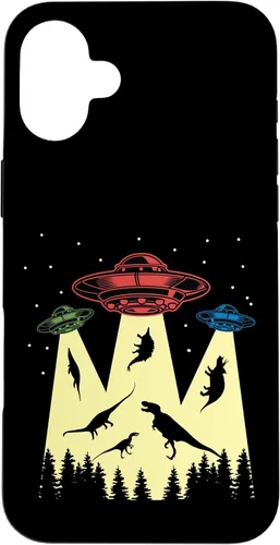 Vista 23 de Funda vintage de secuestro alienígena de dinosaurio para iPhone 17