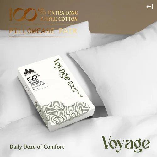 Vista 4 de Mayfair Linen Voyage Collection - Juego de 4 fundas de almohada de algodón egipcio de lujo de la serie 600, color blanco, suaves, refrescantes