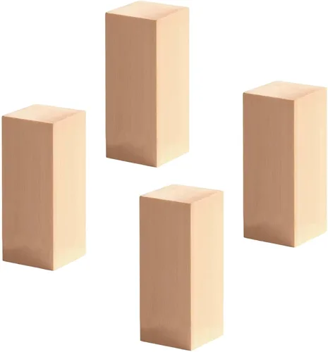Vista 6 de Paquete de 8 bloques de tallado de tilo, bloques de madera sin terminar de 2 x 2 x 2 pulgadas para tallar y tallar, superficie lisa, manualidades
