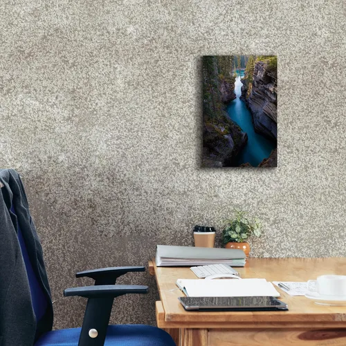 Vista 4 de Epic Graffiti Arte de pared en lienzo con diseño de 'Athabasca River 1' de Joe Reimer, 12 x 18 pulgadas