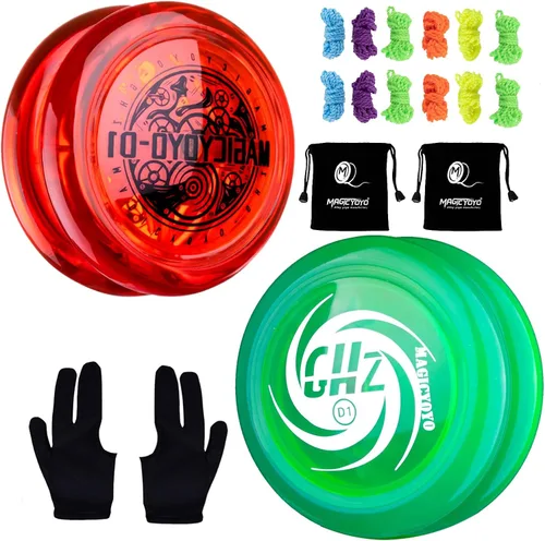 Vista 13 de Yoyo de Bucle con Respuesta para Niños Principiantes, Yo-yo Inicial 2A Loop Fácil de Jugar Trucos Básicos de Cuerda (D1 Azul) Professional