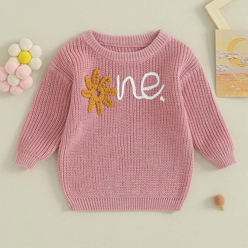 Vista 2 de Karwuiio Suéter de punto para bebé, niña, niño, sudadera de punto para bebé, ropa de otoño e invierno