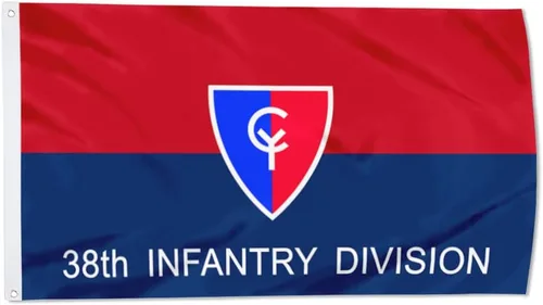 Vista 24 de Fyon Bandera militar de la 34ª división de infantería del ejército de 3 x 5 pies con 2 ojales de latón