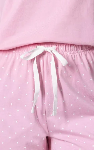 Vista 4 de PajamaGram Pijama de algodón para mujer - Conjunto de pijama capri para mujer, 100% algodón