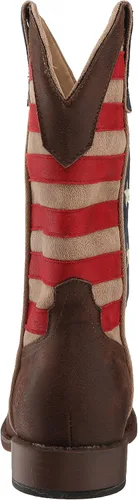 Vista 3 de ROPER Botas unisex de American Patriot Western para niños, Marrón