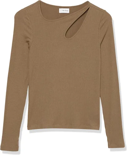 Vista 6 de The Drop Top de punto con corte Doug para mujer