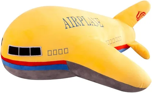Vista 7 de Juguete de peluche de 15.7 pulgadas, almohada de peluche de avión, cojín suave de avión de juguete, bonita decoración de guardería y juguete