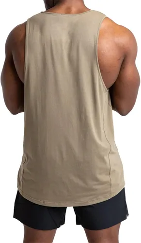 Vista 2 de ZIWOCH Camiseta sin mangas de algodón para hombre, para entrenamiento, culturismo