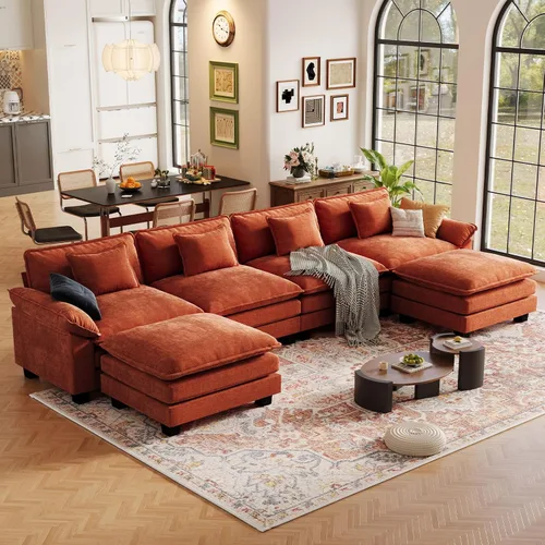 Vista 56 de CDCASA Silla de acento de gran tamaño de 50'' con otomana Asiento extra ancho y profundo estilo sofá nube para sala de estar, dormitorio, rincón