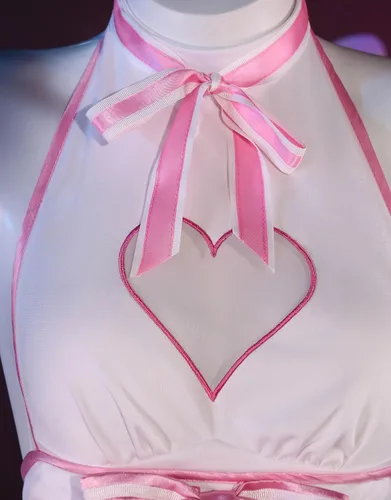 Vista 5 de Disfraz de sirvienta Kawaii para mujer con delantal, guantes y medias para Halloween