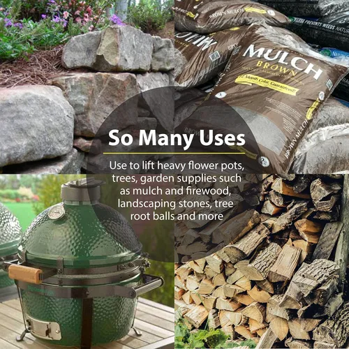 Vista 6 de ProLifter - Correas de elevación de soporte para plantas de 400 libras para mover rocas pesadas, bolas de raíz, macetas de jardinería, macetas