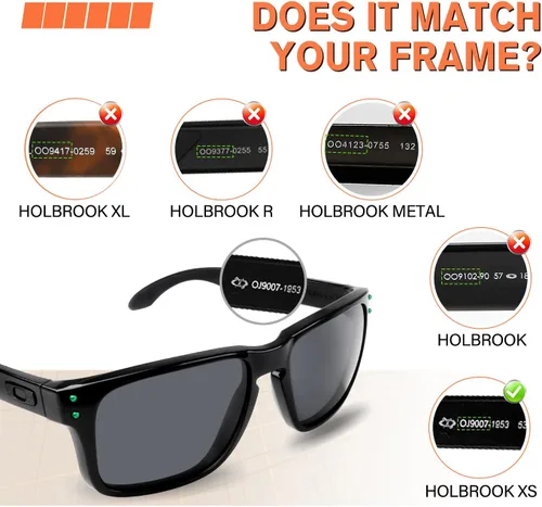 Vista 3 de Lentes de repuesto polarizadas prémium de 0.059 in para Oakley Holbrook/Holbrook XL/Holbrook Metal/Holbrook R/Holbrook XS