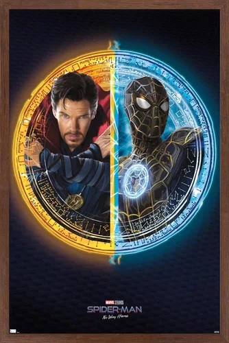 Vista 49 de Trends International Marvel Spider-Man: No Way Home - Póster de pared dúo, 22.4 pulgadas de largo x 14.7 pulgadas, versión enmarcada de madera