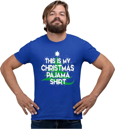 Vista 10 de Go All Out Camiseta de pijama con texto en inglés «This is My Christmas» Negro