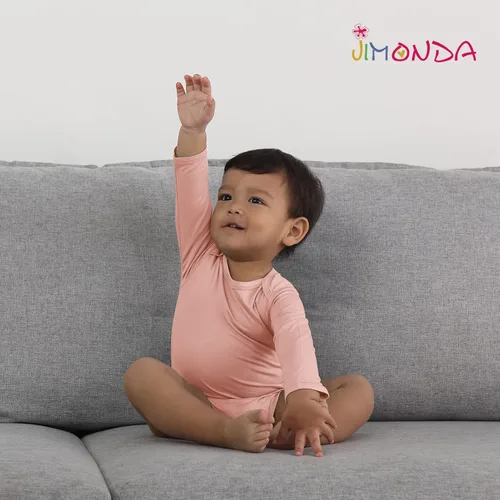 Vista 5 de Jimonda Mameluco de bambú de manga larga para bebé, niño, niña, 0-24 meses