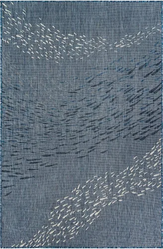 Vista 32 de Liora Manne Carmel - Alfombra decorativa de mezcla sintética para interiores y exteriores, de bajo perfil, contemporánea, decoración de peces Agua