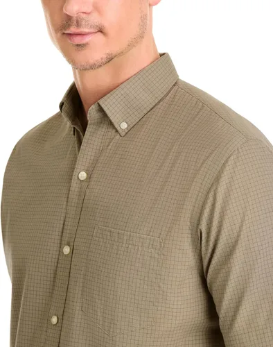 Vista 5 de Van Heusen Camisa de manga corta sin arrugas con botones para hombre