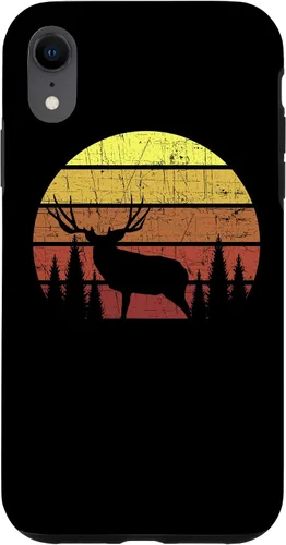 Vista 9 de iPhone 12 Mini Mule Caza de ciervos - Retro Sunset Hunter Outdoorsmen Estuche de regalo