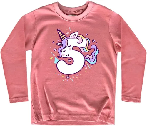 Vista 6 de Camiseta de unicornio para 5º cumpleaños para niñas de 5 años y quinto cumpleaños Marfil beige