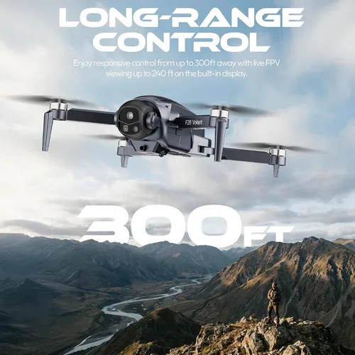 Vista 5 de Contixo F26 Volant Drone con controlador de pantalla de 4.3", FPV sin escobillas, 2 baterías Negro